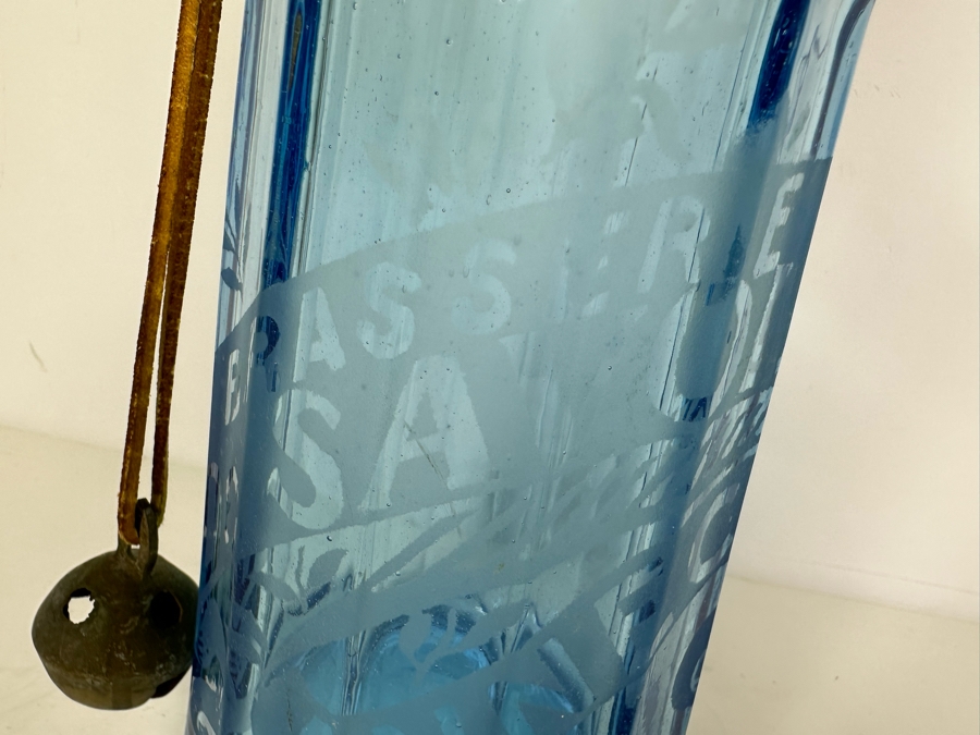 Antique Blue Glass J. Guyot Paris France Seltzer Bottle 12'H [Photo 2]