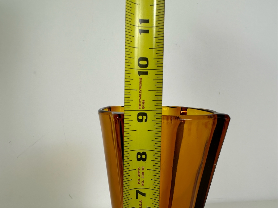 Vintage Anchor Hocking Amber Rocket Vase 9'H [Photo 5]