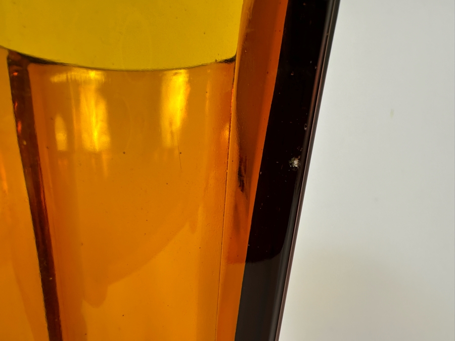 Vintage Anchor Hocking Amber Rocket Vase 9'H [Photo 4]