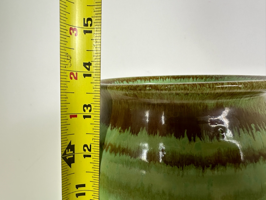 Vintage Signed Green Art Pottery Vase 14'H [Photo 7]