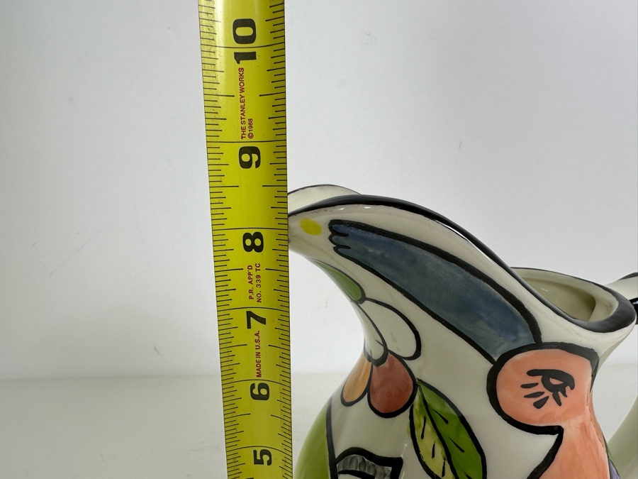 Iarca Hand Painted Pottery Pitcher 8.5' Retails $139 [Photo 8]