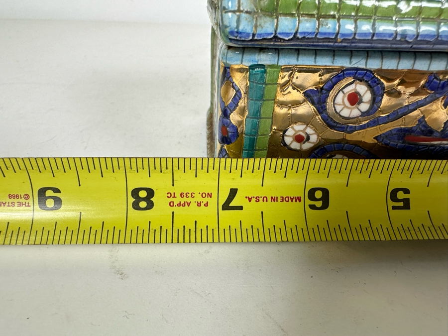 Vintage Deruta Italy Lidded Box 7'W X 3.5'D X 4'H [Photo 17]