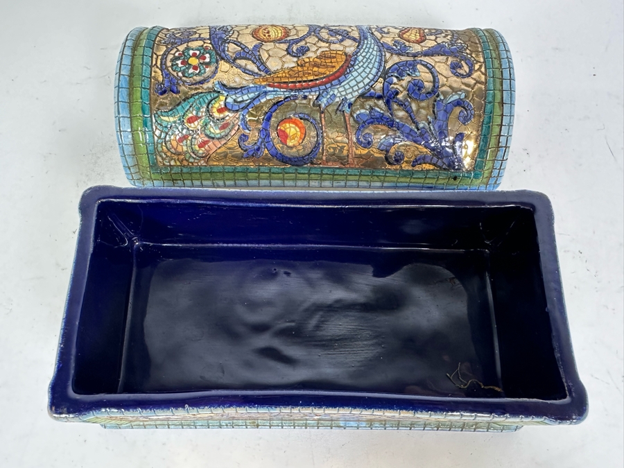 Vintage Deruta Italy Lidded Box 7'W X 3.5'D X 4'H [Photo 12]