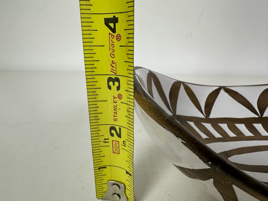 Vintage MCM Ugo Zaccagnini Italian Hand Painted Ceramic Oval Bowl 10'W X 7'D X 3'H [Photo 11]