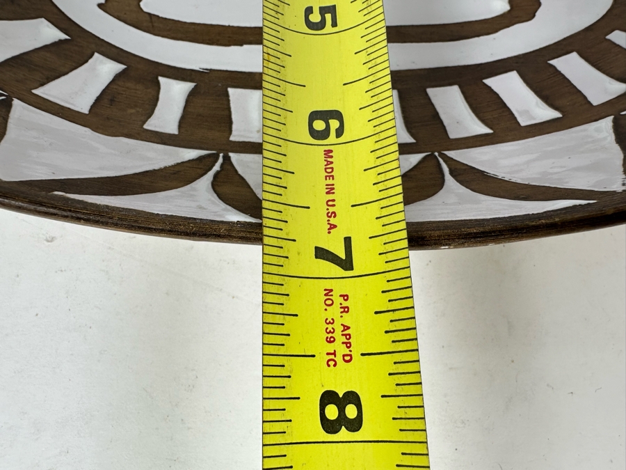 Vintage MCM Ugo Zaccagnini Italian Hand Painted Ceramic Oval Bowl 10'W X 7'D X 3'H [Photo 10]