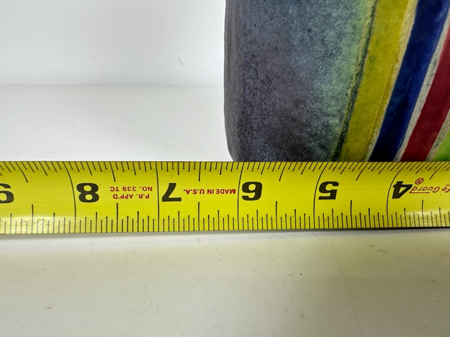 Vintage MCM Gli Etruschi Artist Signed Hand Painted Italian Ceramic Vase 6'W X 8.5'H [Photo 8]