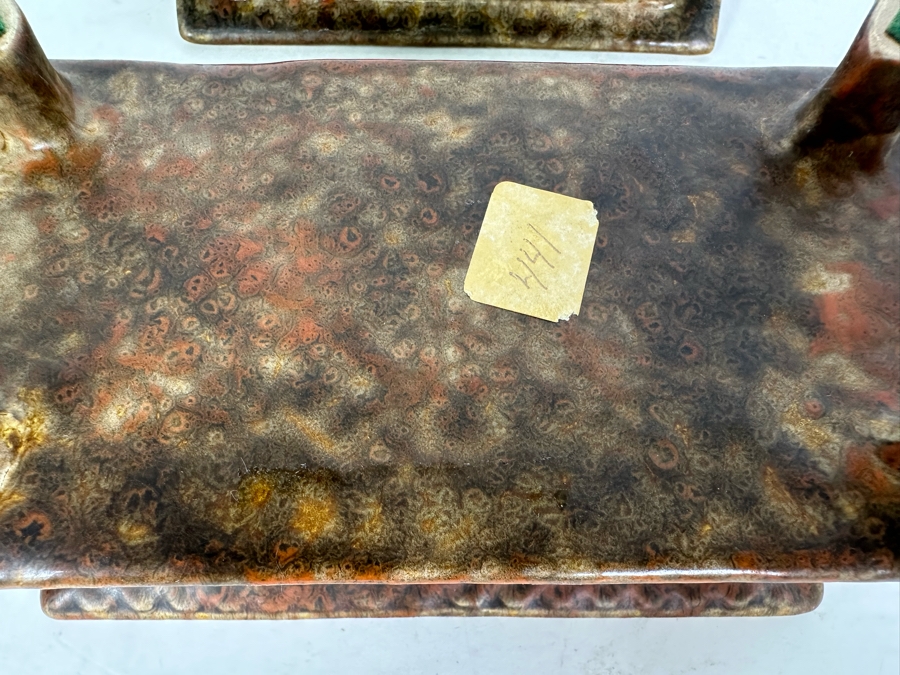 Vintage MCM Footed Ceramic Lidded Box 7.5'W X 4'D X 5.5'H [Photo 11]