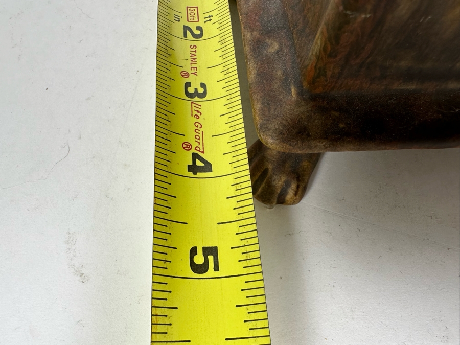 Vintage MCM Footed Ceramic Lidded Box 7.5'W X 4'D X 5.5'H [Photo 13]