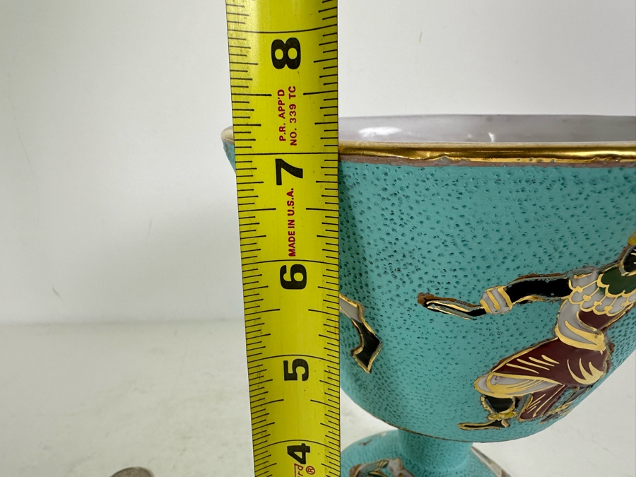 Mid-Century Modern Italian Footed Compote Bowl Vase 7'W X 7'H [Photo 11]