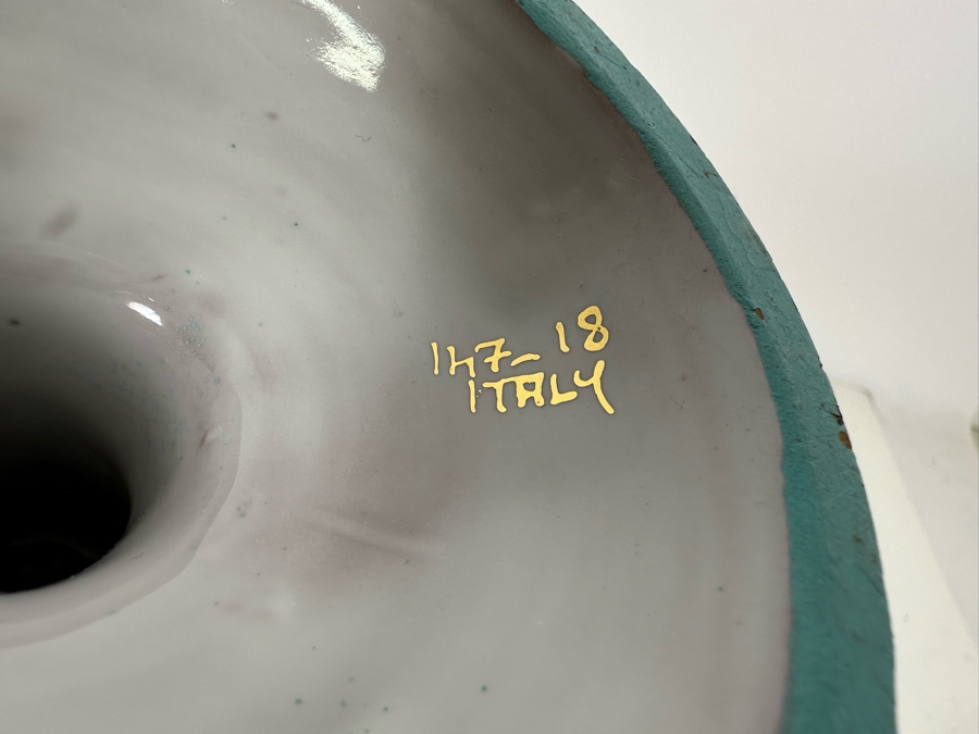 Mid-Century Modern Italian Footed Compote Bowl Vase 7'W X 7'H [Photo 9]