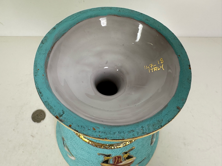 Mid-Century Modern Italian Footed Compote Bowl Vase 7'W X 7'H [Photo 8]