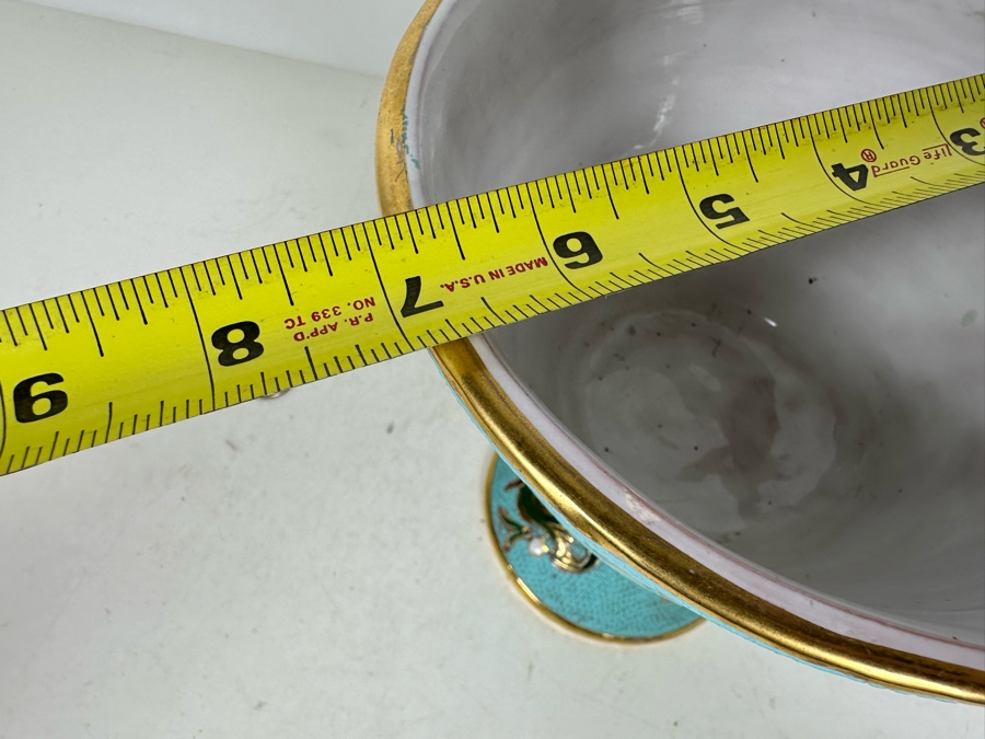 Mid-Century Modern Italian Footed Compote Bowl Vase 7'W X 7'H [Photo 10]