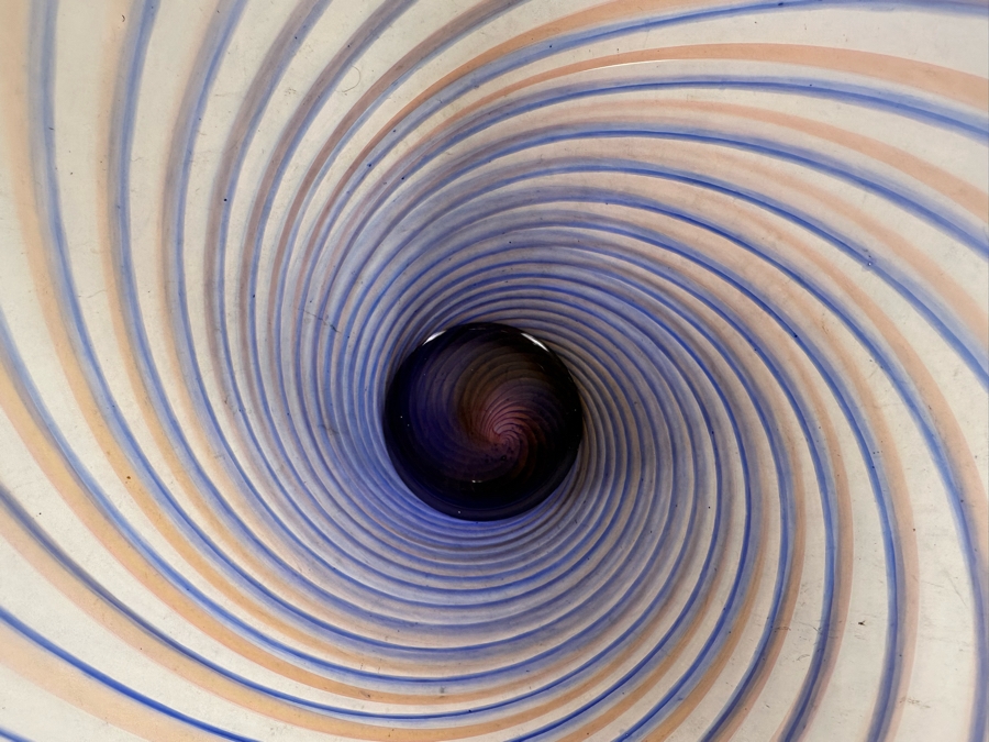 Young & Constantin Swirl Art Glass Vase 8.5'W X 10'H [Photo 8]