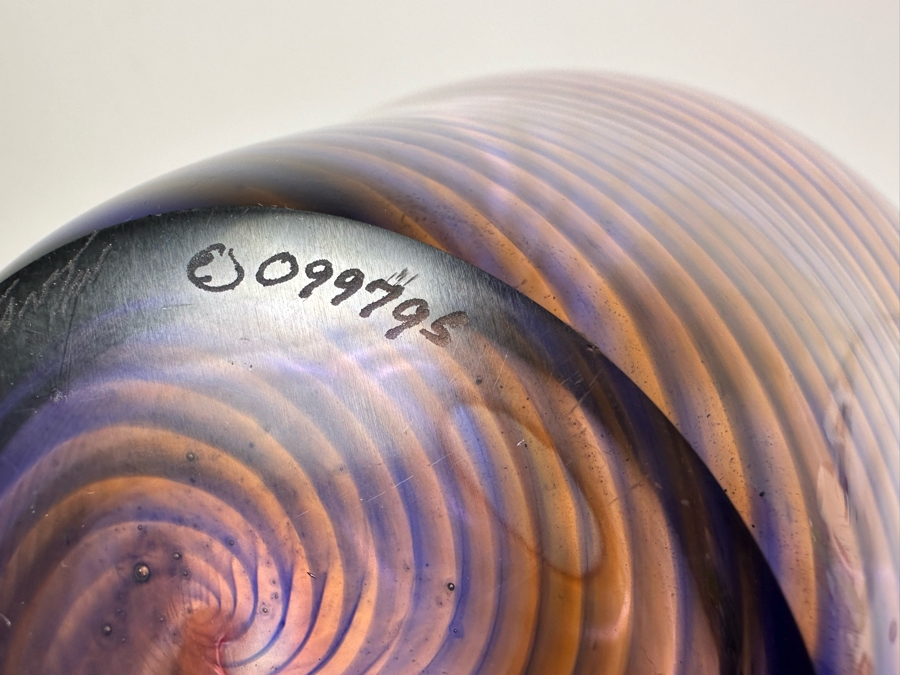 Young & Constantin Swirl Art Glass Vase 8.5'W X 10'H [Photo 15]