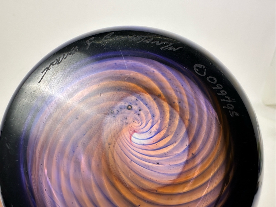 Young & Constantin Swirl Art Glass Vase 8.5'W X 10'H [Photo 10]