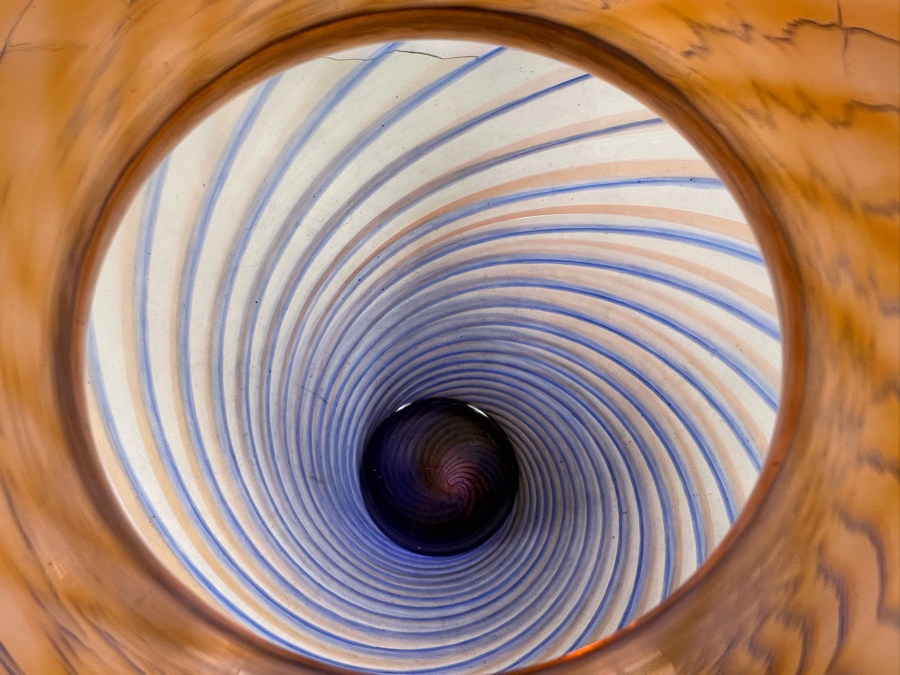 Young & Constantin Swirl Art Glass Vase 8.5'W X 10'H [Photo 6]