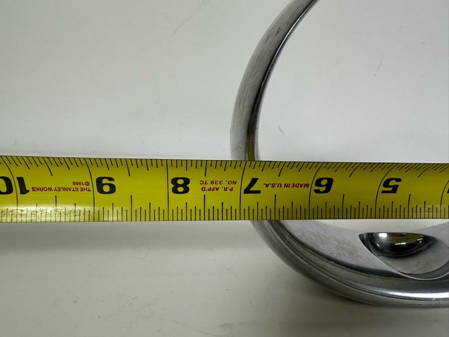 Neil Cohen For Nambe Globe Bud Vase 7'W (L), Nambe Bowl 530 7.5'W (R) And Dansk JHQ Metal Divided Serving Dish 14'W [Photo 10]