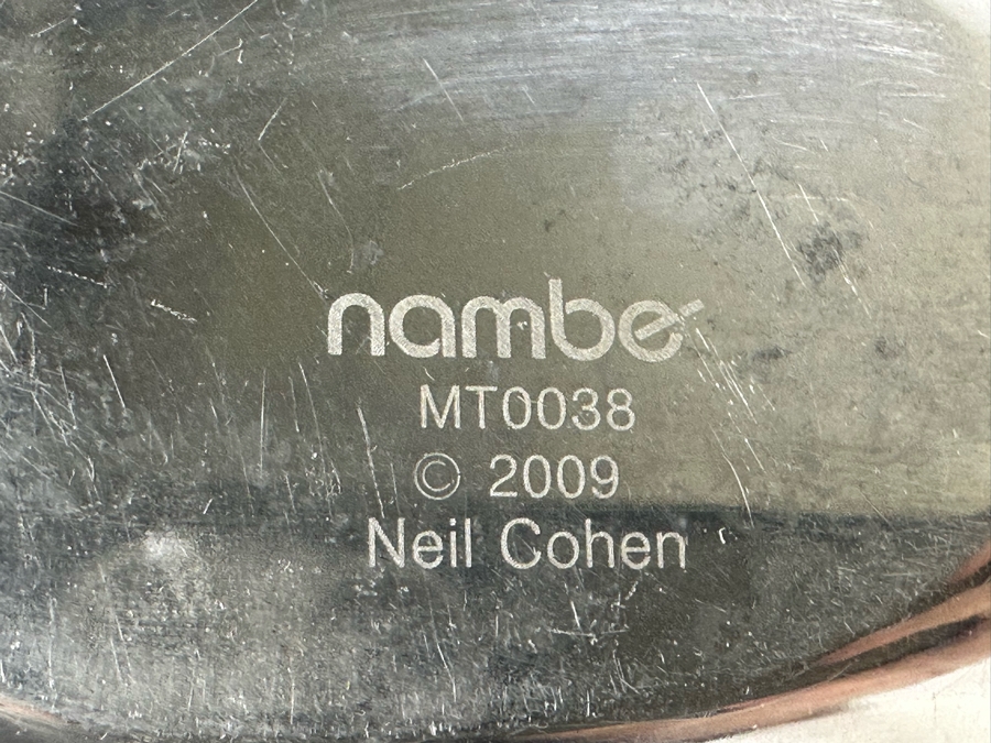 Neil Cohen For Nambe Globe Bud Vase 7'W (L), Nambe Bowl 530 7.5'W (R) And Dansk JHQ Metal Divided Serving Dish 14'W [Photo 5]