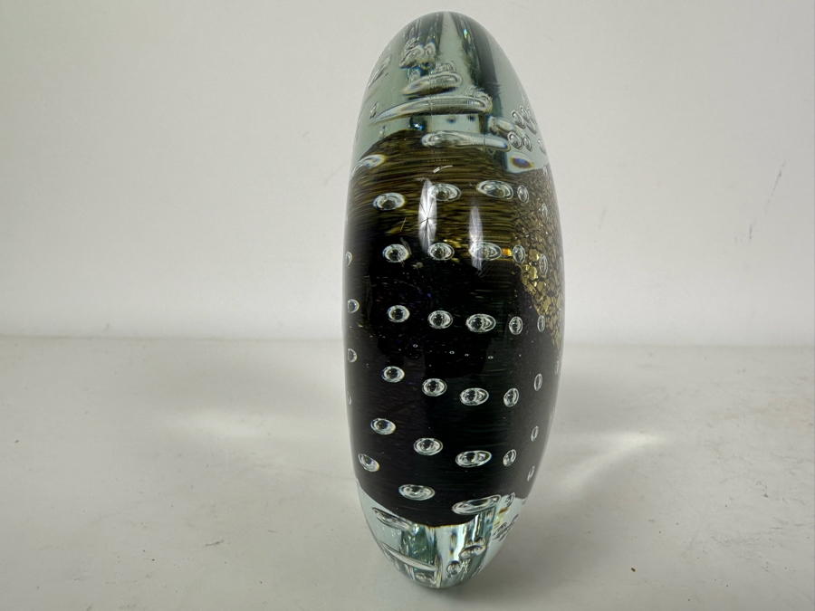 Artist Signed Art Glass Sculpture Paperweight 5.5'W X 5'H [Photo 5]