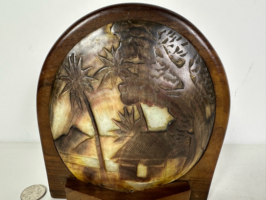 Carved Shell / Painted Shell On Reverse Box With Hidden Compartments 6'W X 7'H [Photo 2]