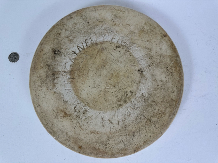 Vintage Gainey Ceramics White Pottery Drip Saucer Pot 13'W [Photo 3]