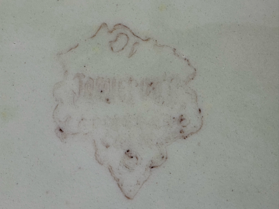 Vintage Ceramic Chip and Dip Serving Dish, Signed 15'W [Photo 7]