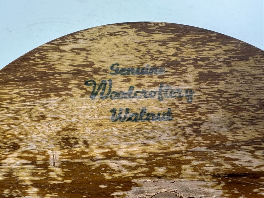 Woodcroftery Walnut Bowl with Serving Spoons 14'W [Photo 7]