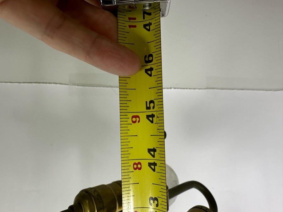 Mid-Century Green Glass Lamp 44.5'H [Photo 7]