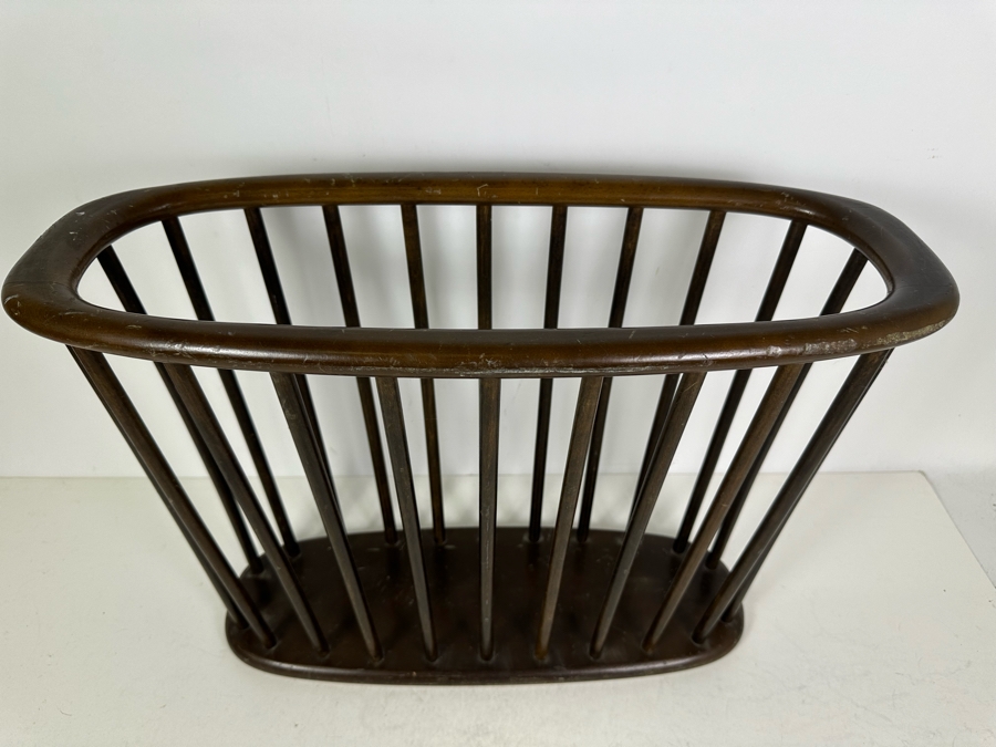 Mid-Century Wooden Magazine Rack 20.5W x 15'H [Photo 2]