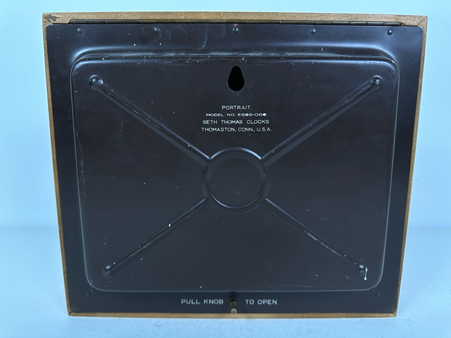 Mid-Century Seth Thomas Portrait Clock Tested and Working Model No. E602-000 11'W x 10'H [Photo 4]