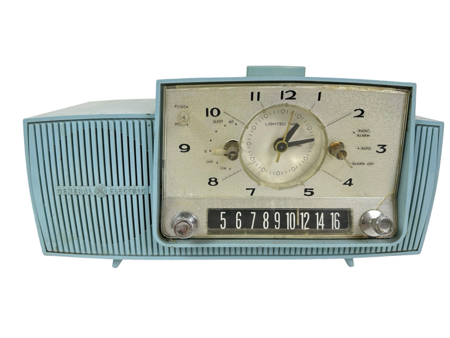 1959 GE Model 914D AM Vacuum Tube Clock Tested and Working 12.5W x 7D x 7H  [Photo 1]