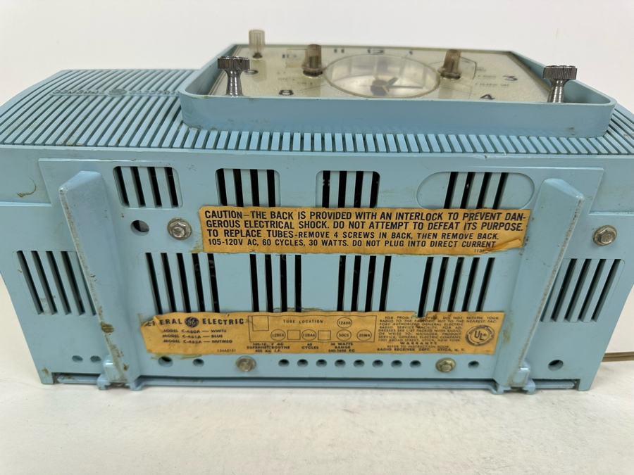 1959 GE Model 914D AM Vacuum Tube Clock Tested and Working 12.5W x 7D x 7H  [Photo 7]