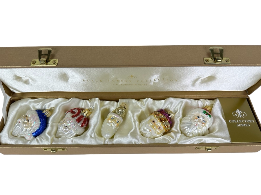 Black Forest Collection Glass Santa Claus Ornaments [Photo 1]