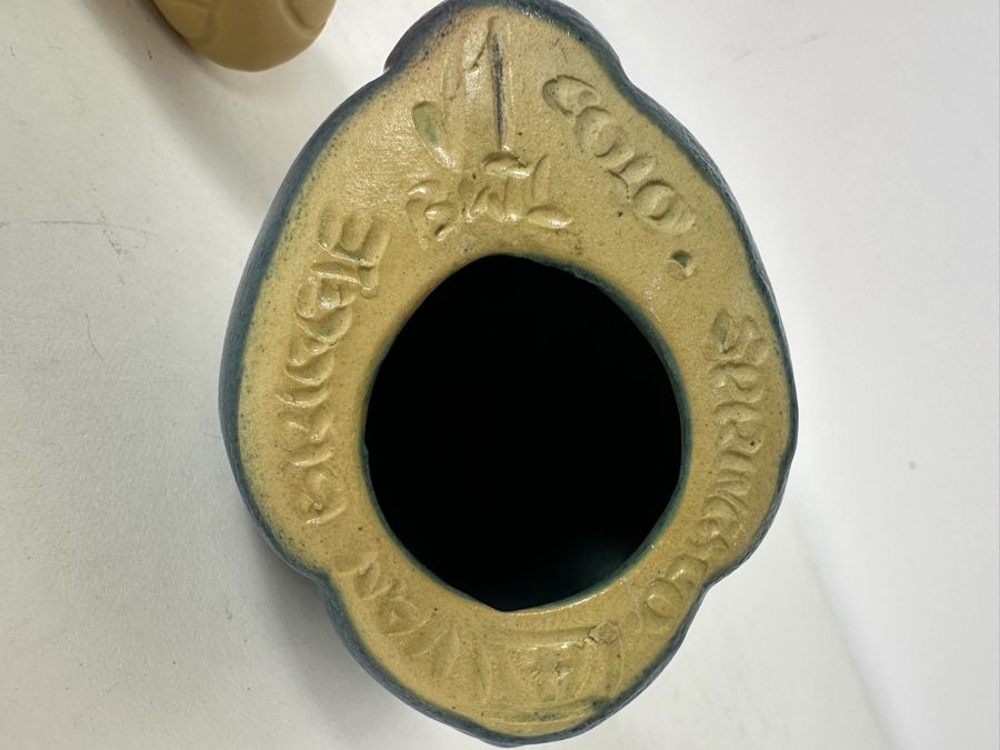 Set of 3 Signed Art Pottery Van Briggle Red, Yellow and Blue Bunny Rabbits [Photo 10]