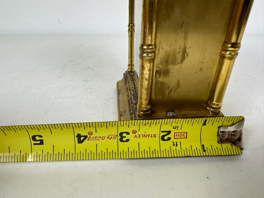 1980s Tiffany and Co. Brass Pagoda Clock, Not Working 4'W x 3'D x 8'H [Photo 12]