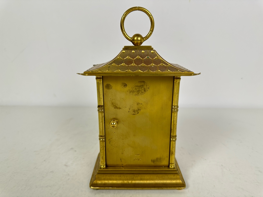 1980s Tiffany and Co. Brass Pagoda Clock, Not Working 4'W x 3'D x 8'H [Photo 5]