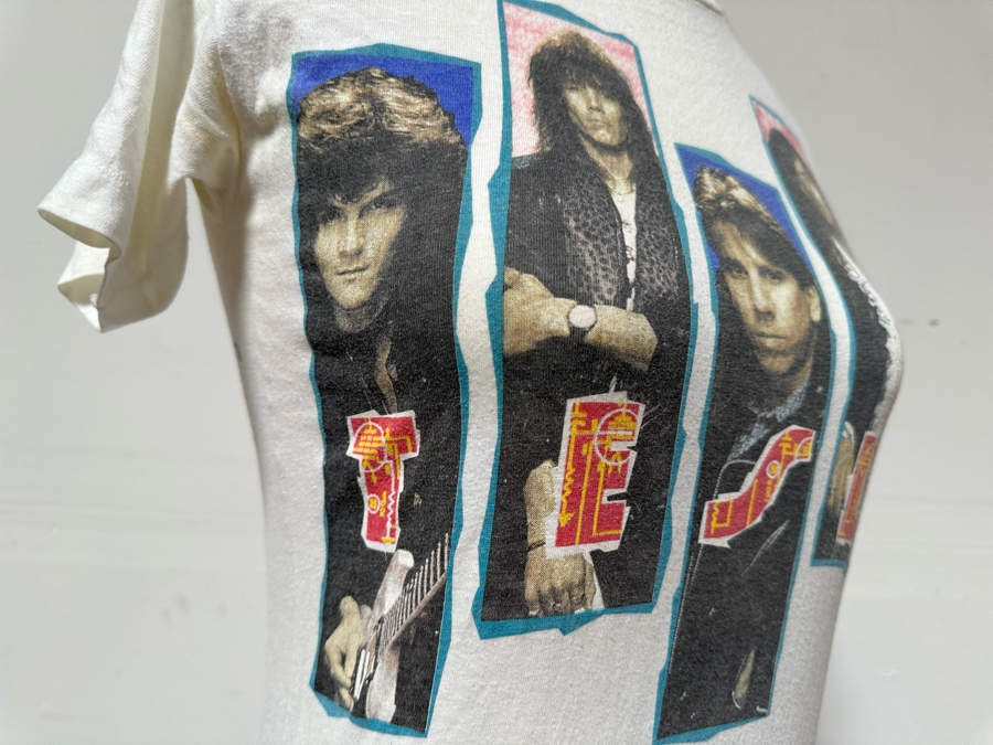 Vintage 1989 Tesla Hang Tough Tour Rock Concert T-Shirt Women's Size M [Photo 5]
