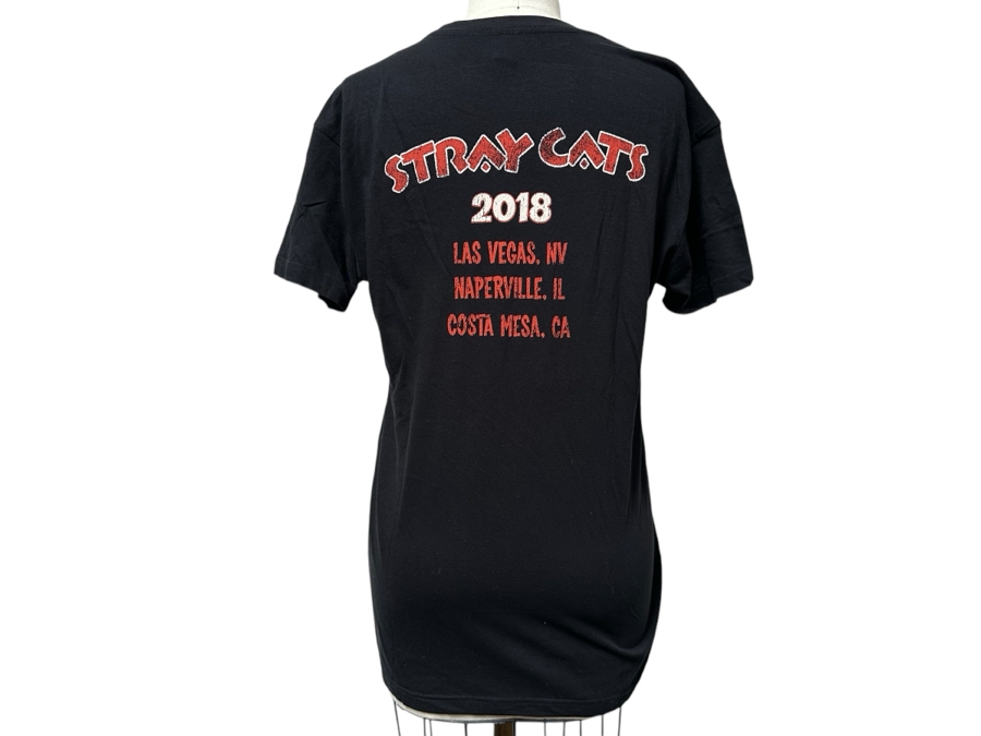 Vintage 2018 Stray Cats Rock Concert T-Shirt Women's Size M [Photo 3]
