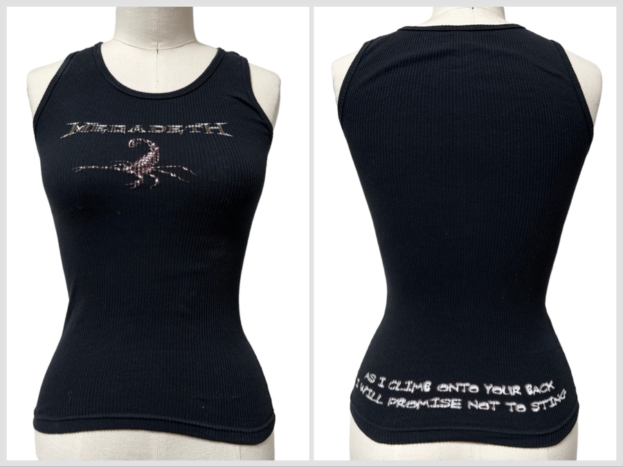 Vintage Megadeth Rock Tank Top T-Shirt Women's Size M