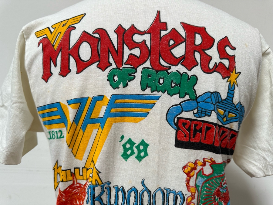 Vintage 1988 Van Halen Monsters Of Rock Metal Melt-Down Tour Rock Concert T-Shirt Women's Size M [Photo 8]