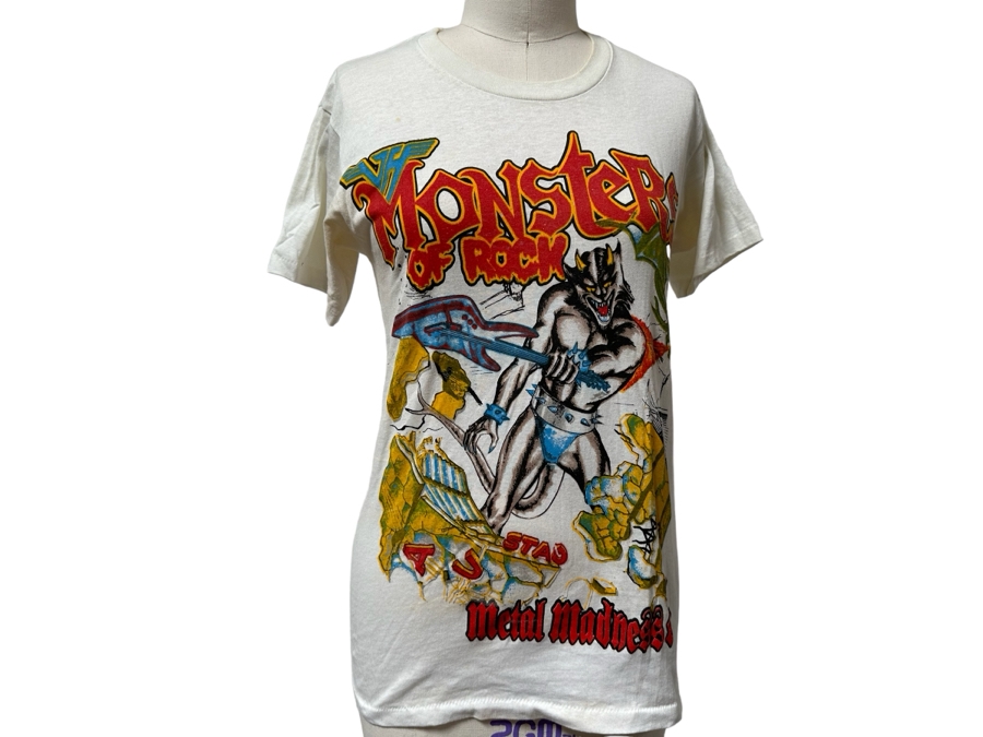 Vintage 1988 Van Halen Monsters Of Rock Metal Melt-Down Tour Rock Concert T-Shirt Women's Size M [Photo 2]