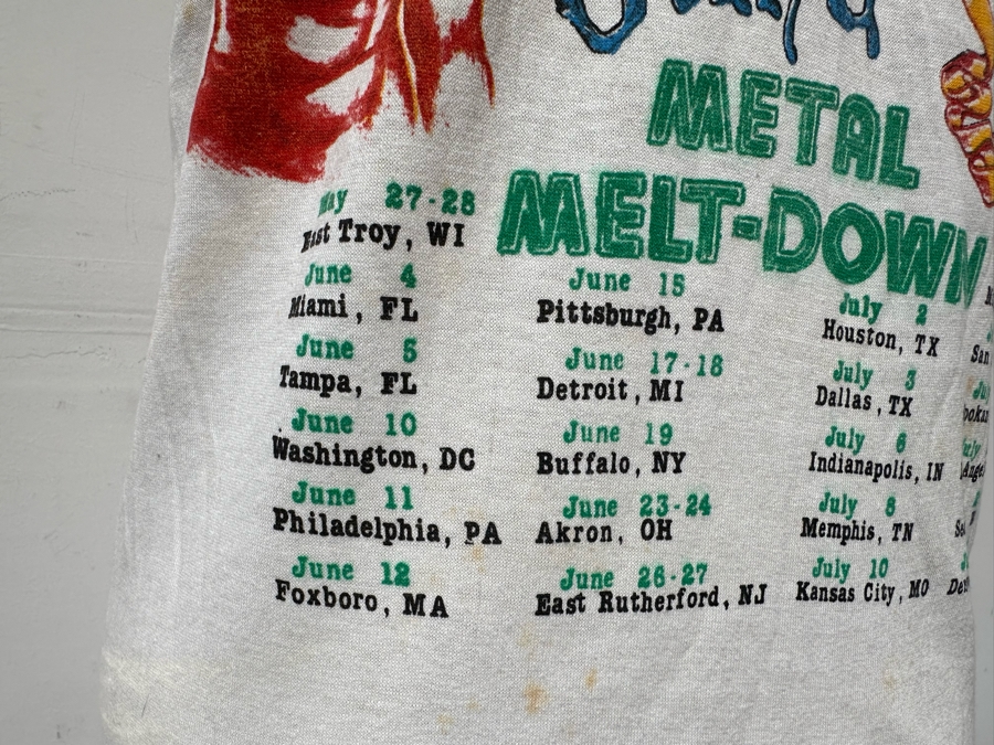 Vintage 1988 Van Halen Monsters Of Rock Metal Melt-Down Tour Rock Concert T-Shirt Women's Size M [Photo 9]