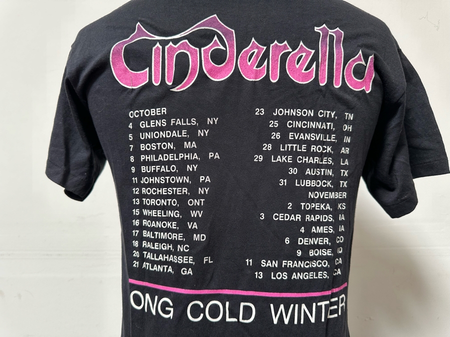 Vintage 1989 Cinderella Rock & Roll Forever Long Cold Winter Tour Rock Concert T-Shirt Women's Size M [Photo 5]