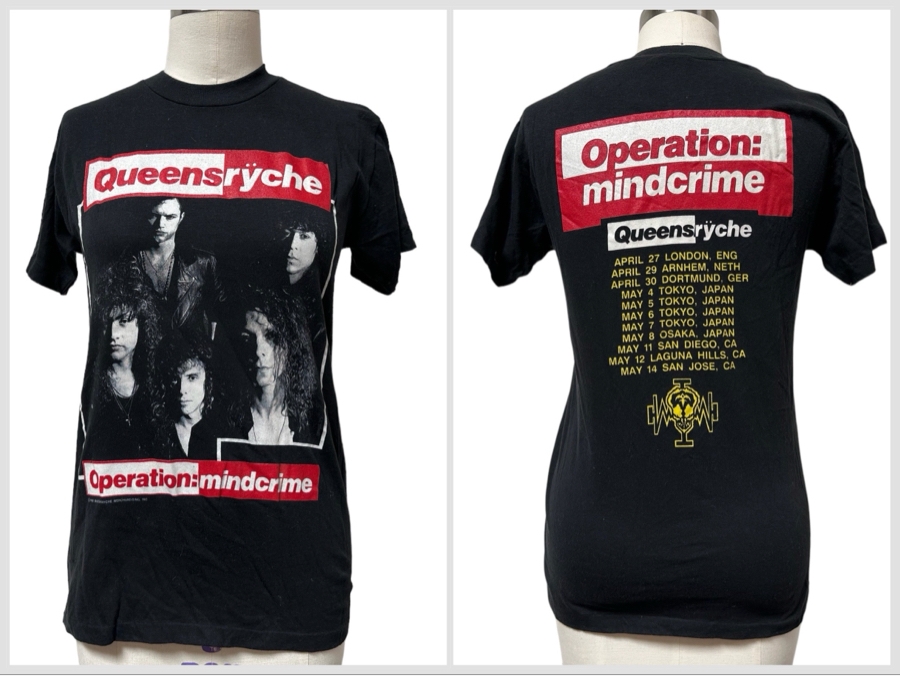 Vintage 1988 Queensryche Operation: Mindcrime Rock Concert T-Shirt Women's Size M