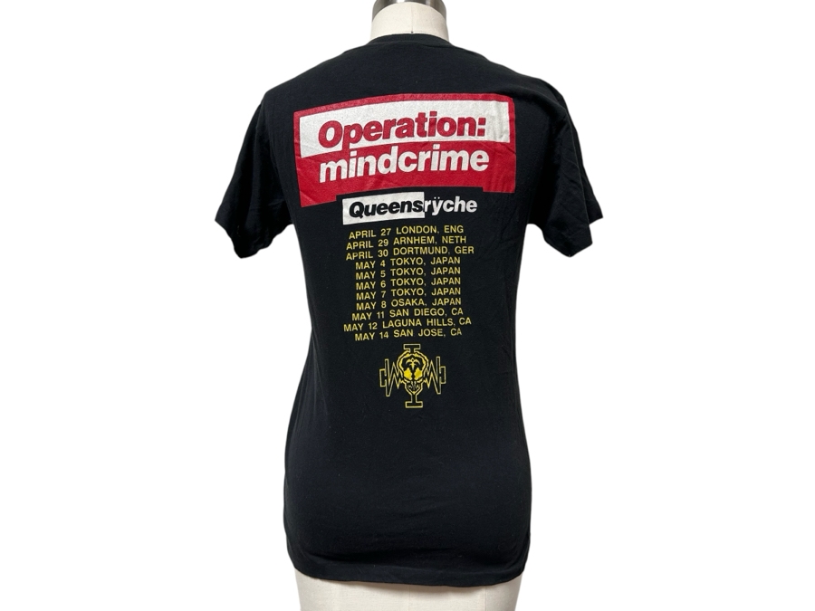 Vintage 1988 Queensryche Operation: Mindcrime Rock Concert T-Shirt Women's Size M [Photo 3]