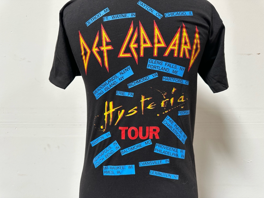 Vintage 1987 Def Leppard Hysteria Rock Concert T-Shirt Women's Size M [Photo 6]