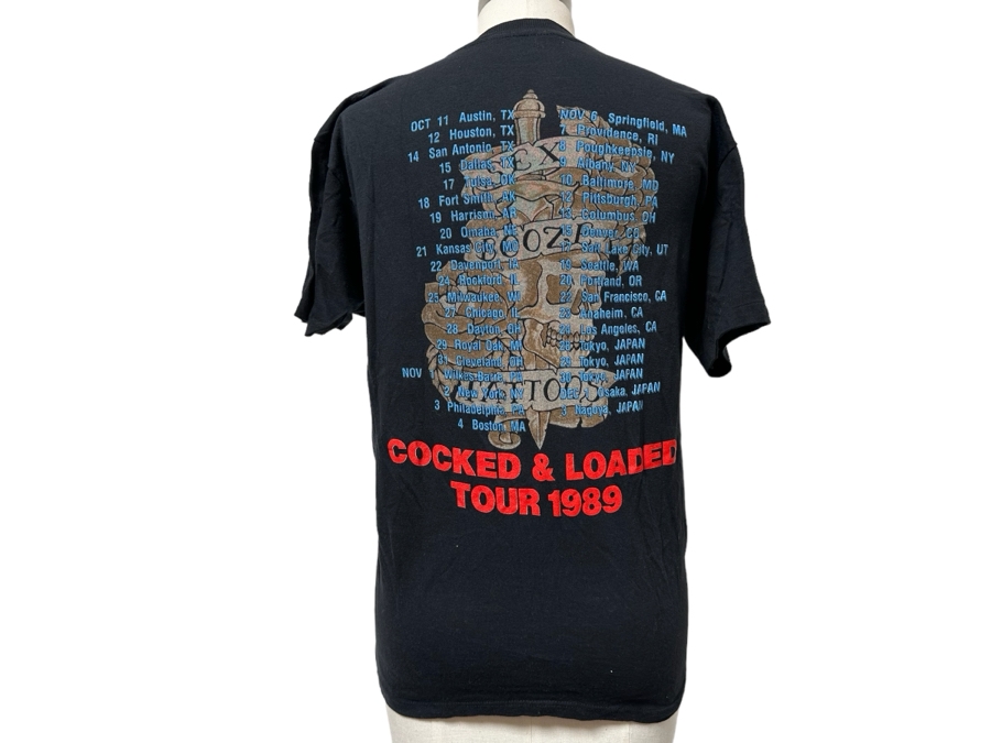 Vintage 1989 LA Guns Cocked & Loaded Tour Rock Concert T-Shirt Women's Size L [Photo 3]