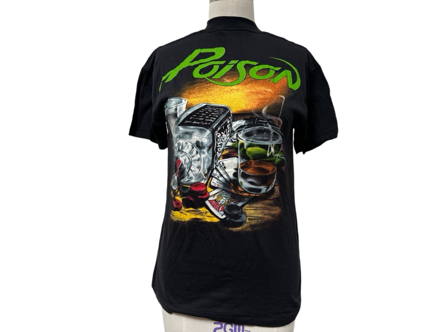 Vintage Poison 'Nothin But A Good Time' Rock T-Shirt Women's Size M [Photo 3]