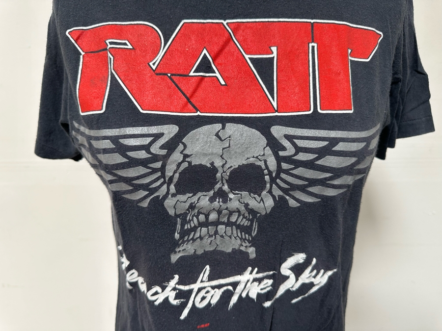 Vintage 1989 Ratt Reach For The Sky City To City World Tour Rock Concert T-Shirt Women's Size M [Photo 5]