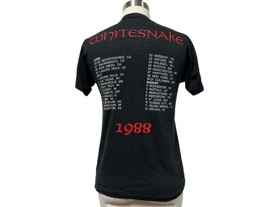 Vintage 1988 Whitesnake David Coverdale Tour Rock Concert T-Shirt Women's Size M [Photo 3]